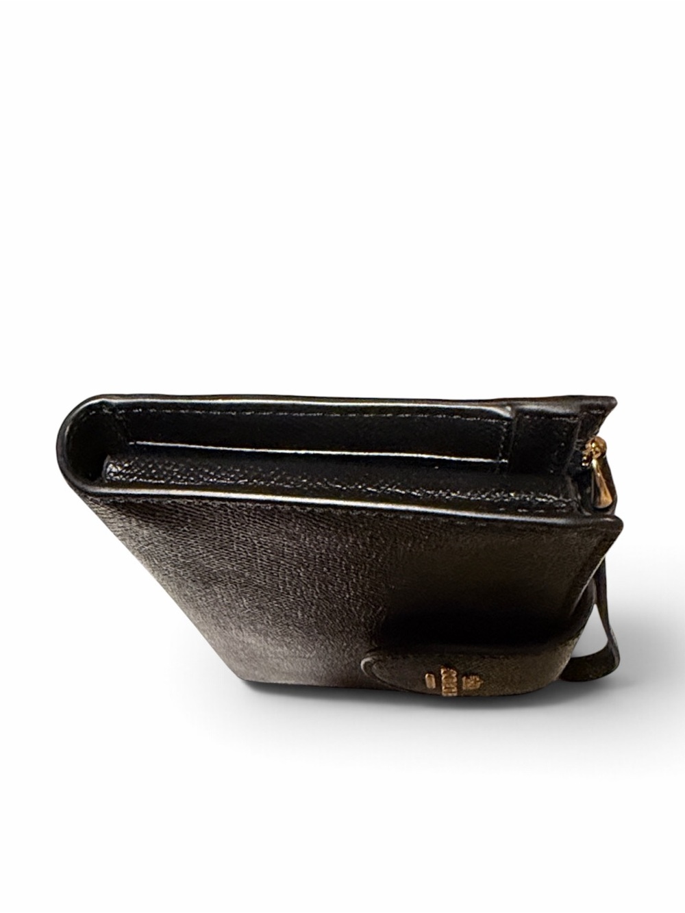 Coach Black Leather Wristlet Card Wallet - Picture 7 of 7